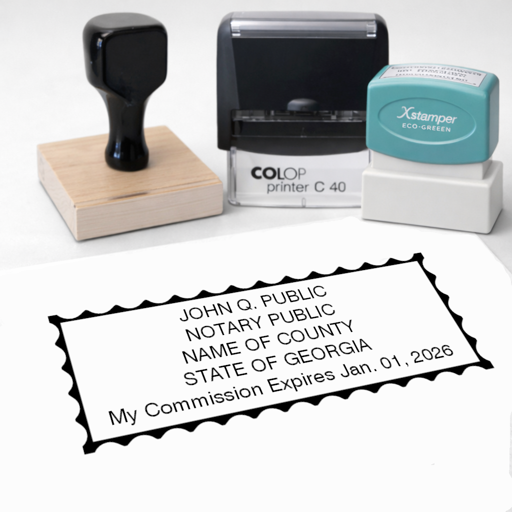Georgia Rectangle Notary Stamps