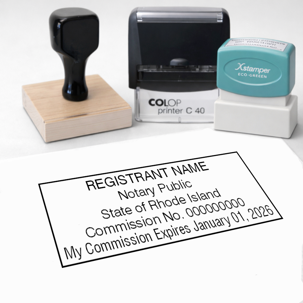 Rhode Island Rectangle Notary Stamps