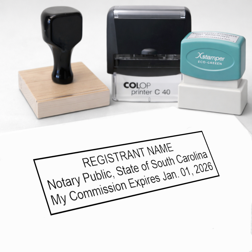 South Carolina Rectangle Notary Stamps