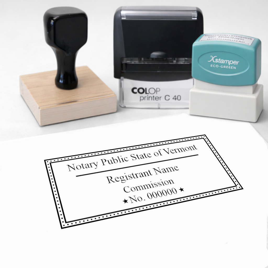 Vermont Rectangle Notary Stamps