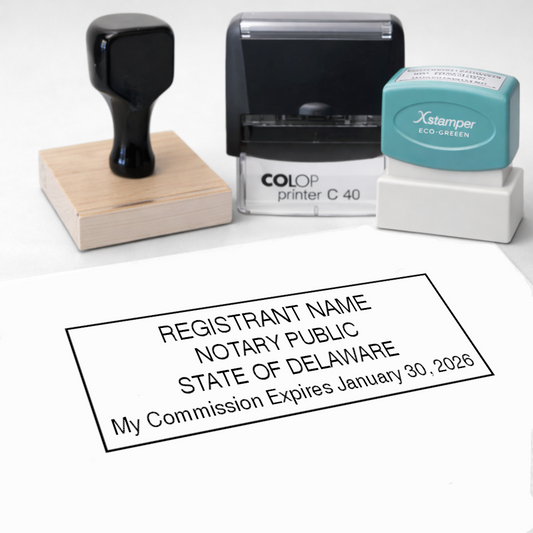 Delaware Rectangle Notary Stamps
