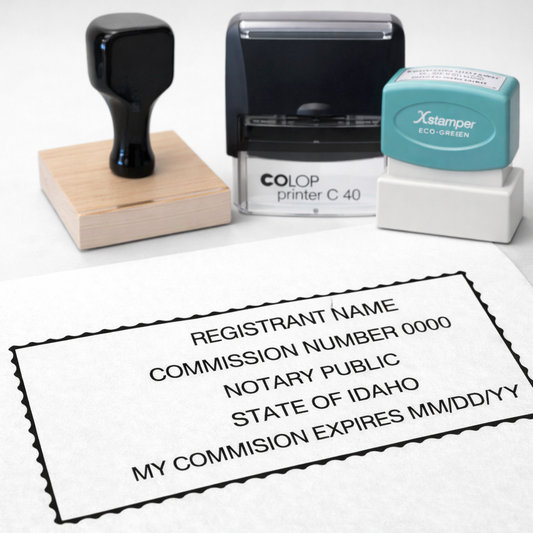 Square Border Idaho Notary Seal