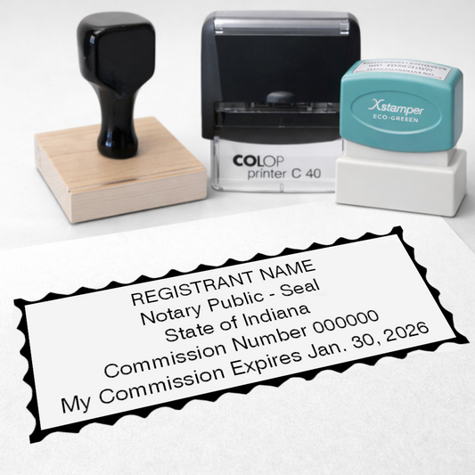 Indiana Rectangle Notary Stamps