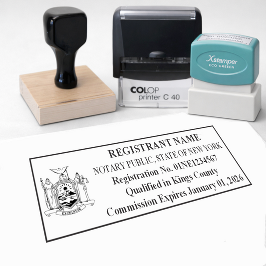 New York Rectangle Notary Stamps