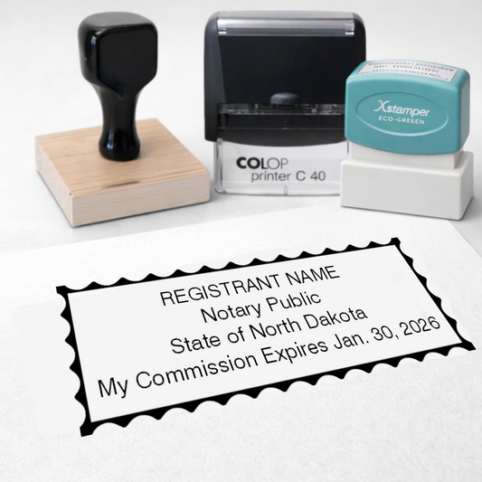 North Dakota Rectangle Notary Stamps