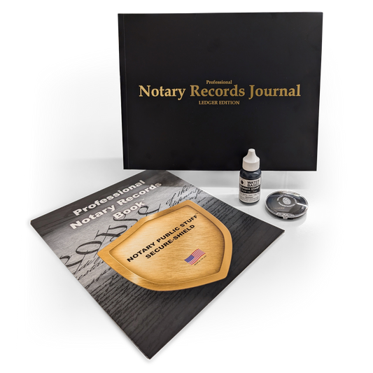 Notary Starter Kit with Stamp, Journal, and Supplies