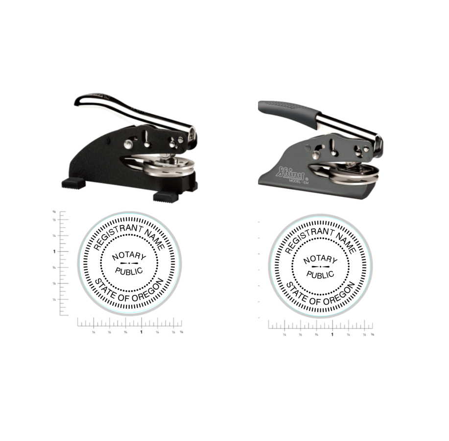 Round Oregon Notary Public Seal Stamp