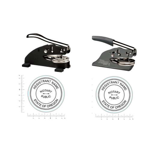 Round Oregon Notary Public Seal Stamp