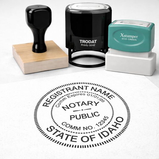 Round Border Idaho Notary Seal
