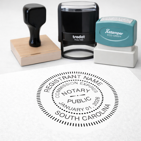 South Carolina Round Notary Stamps